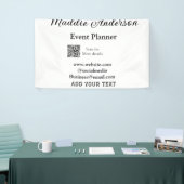 Evenementenplanner voeg naam QR-code details websi Spandoek (Beurs)
