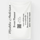 Evenementenplanner voeg naam QR-code details websi Spandoek (Verticaal)