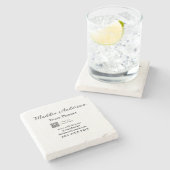 Evenementenplanner voeg naam QR-code details websi Stenen Onderzetter (Zijkant)