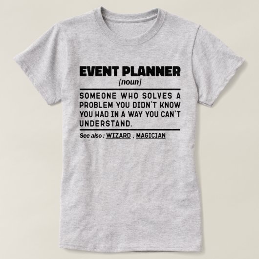 Evenementenplanner Zelfstandig naamwoord Definitie T-shirt (Design voorkant)