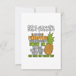Evenementenplanners zijn als ananas. bedankkaart