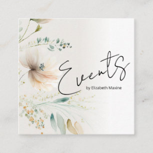 Evenementenplanning Modern Boho Vierkante Visitekaartje