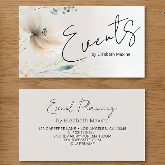 Evenementenplanning Modern Boho Visitekaartje