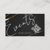 Evenementenplanning Modern Zwart Visitekaartje (Voorkant)