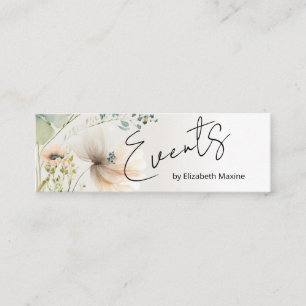 Evenementenplanning Moderne Boho Bloemen Mini Visitekaartje