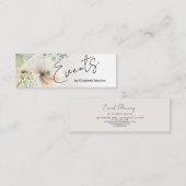Evenementenplanning Moderne Boho Bloemen Mini Visitekaartje (Voorkant / Achterkant)