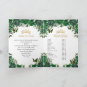 Evenementenprogramma Quinceañera Emerald Green Pad Programma (Binnen)