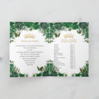 Evenementenprogramma Quinceañera Emerald Green Pad