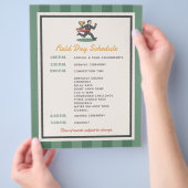 Evenementenschema Vrijgezellenfeest op veldactivit Flyer (Hand)