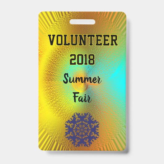 Evenemententoegangs-ID-badge Badge (Voorzijde)