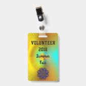 Evenemententoegangs-ID-badge Badge (Voorzijde met clip)