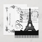 evenemententoren in Parijs Kaart (Voorkant / Achterkant)
