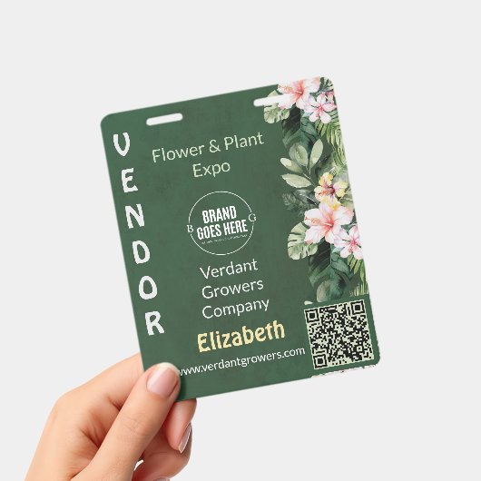 Evenementnaam bloemententoonstelling voor professi badge (Handheld)