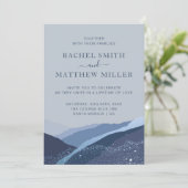 Evenin in de heuvels bergen bleu blauwe stoffige i kaart (Staand voorkant)