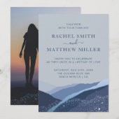 Evenin in de heuvels bergen bleu blauwe stoffige i kaart (Voorkant / Achterkant)