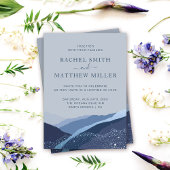 Evenin in de heuvels bergen bleu blauwe stoffige s kaart