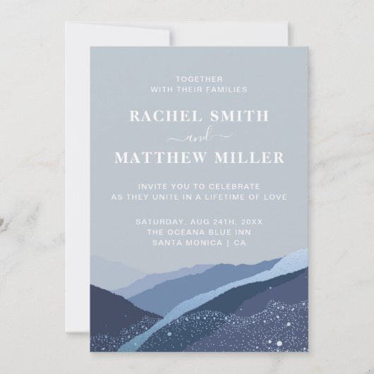 Evenin in de heuvels bergen bleu blauwe stoffige s kaart (Voorkant)