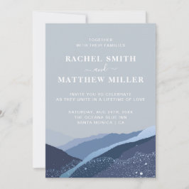 Evenin in de heuvels bergen bleu blauwe stoffige s kaart