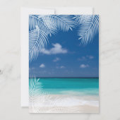 Evening Beach Wedding Kaart (Achterkant)