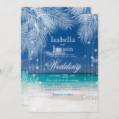 Evening Beach Wedding Kaart (Voorkant / Achterkant)