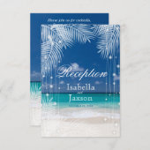 Evening Beach Wedding - Receptie Kaart (Voorkant / Achterkant)