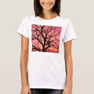 Evening Blush Tree Silhouette T-shirt