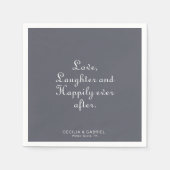 Evening Boho Love Laughter and Gelukkig Ever After Servet (Voorkant)