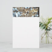 Evening Cherry Blossom I Spring Floral Briefpapier (Staand voorkant)