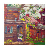 Evening Chore 1910 Tegeltje (Voorkant)