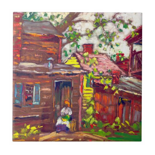 Evening Chore 1910 Tegeltje (Voorkant)