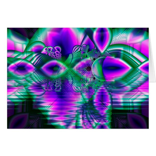 Evening Crystal Primrose, Abstracte nachtbloemen (Voorkant Horizontaal)