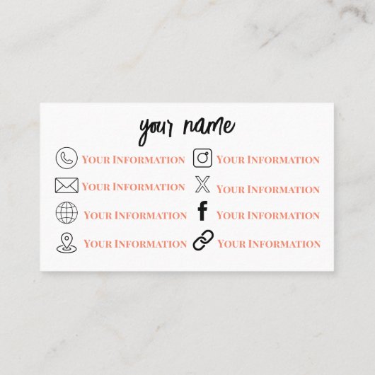 Evening Derset Visitekaartje (Achterkant)