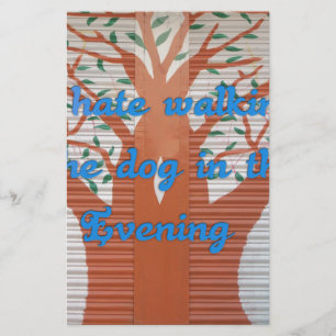 Evening Dog Walk Dread beroemd gemaakt door I Hate Briefpapier
