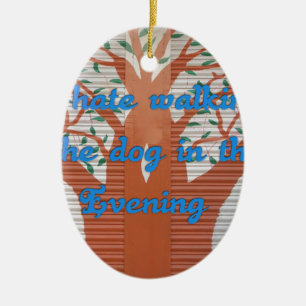 Evening Dog Walk Dread beroemd gemaakt door I Hate Keramisch Ornament