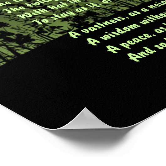 Evening; Emily Dickinson Poster (Hoek)