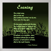 Evening; Emily Dickinson Poster (Voorkant)