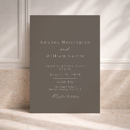 Evening Estate Wedding Invitation Kaart