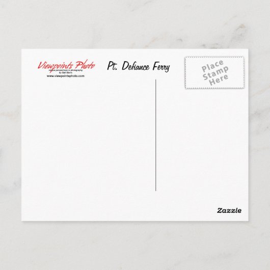 Evening Ferry Briefkaart (Achterkant)