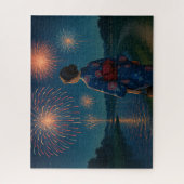 Evening Fireworks and Yukata by the Riverside Legpuzzel (Verticaal)