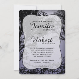 Evening Forest Metallic Huwelijksuitnodiging Kaart