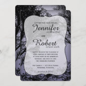 Evening Forest Metallic Huwelijksuitnodiging Kaart (Voorkant / Achterkant)