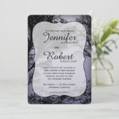 Evening Forest Metallic Huwelijksuitnodiging Kaart (Staand voorkant)