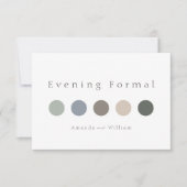 Evening Formal Attire Card. Minimal Luxury Palette Kaart (Voorkant)
