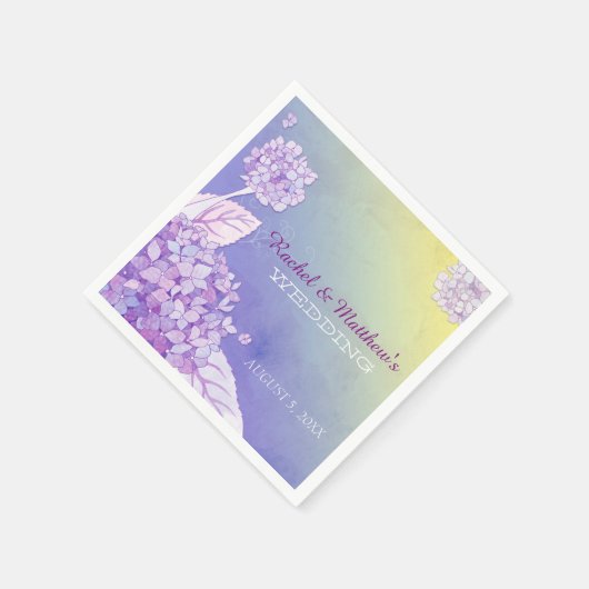 Evening Garden Hydrangeas Ombre Wedding Servetten (Hoek)