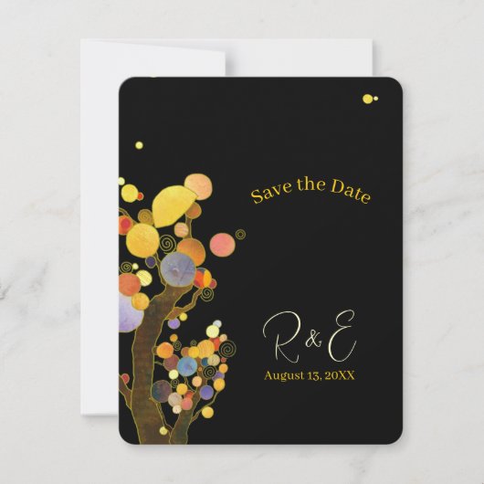 Evening Garden Trees Wedding Save The Date (Voorkant)