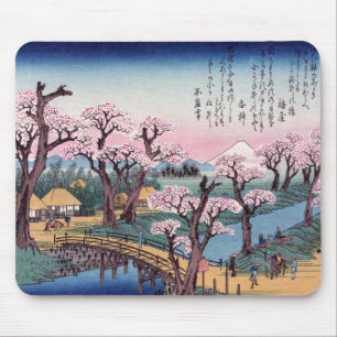 Evening Glow bij Koganei Bridge, Ando Hiroshige Muismat