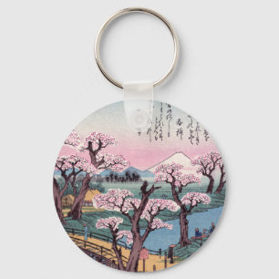 Evening Glow bij Koganei Bridge, Ando Hiroshige Sleutelhanger