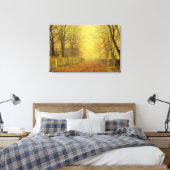 Evening Glow, c.1884 (olie op canvas) Canvas Afdruk (Insitu (Slaapkamer))