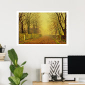 Evening Glow, c.1884 (olie op canvas) Poster (Thuiskantoor)