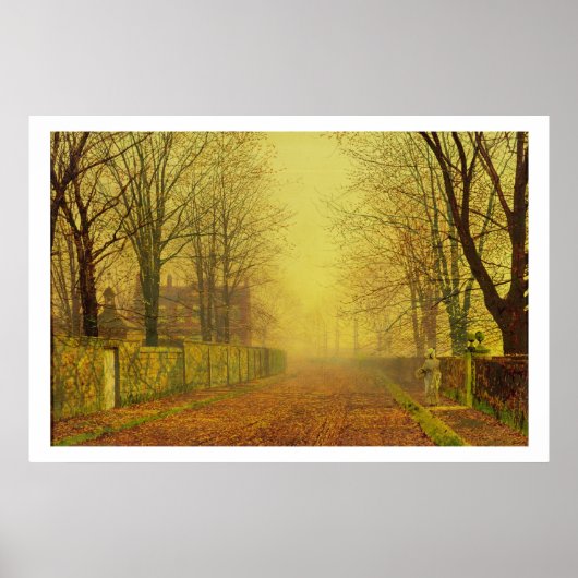 Evening Glow, c.1884 (olie op canvas) Poster (Voorkant)
